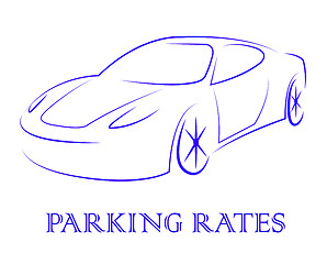 Image showing Car Parking Shows Transport Carpark And Drive