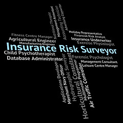 Image showing Insurance Risk Surveyor Means Word Employee And Measurer