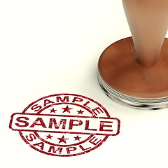 Image showing Sample Stamp Showing Example Symbol Or Taste