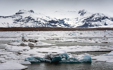 Image showing Icebergs at glacier lagoon 