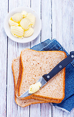 Image showing brean and butter