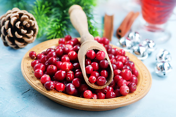 Image showing cranberry drink and berries