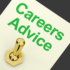 Image showing Careers Advice Switch Shows Employment Guidance And Decisions