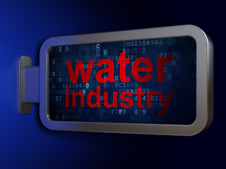 Image showing Manufacuring concept: Water Industry on billboard background