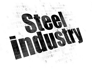 Image showing Industry concept: Steel Industry on Digital background