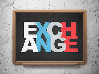 Image showing Money concept: Exchange on School board background