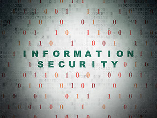 Image showing Protection concept: Information Security on Digital Data Paper background