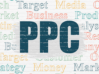 Image showing Marketing concept: PPC on wall background