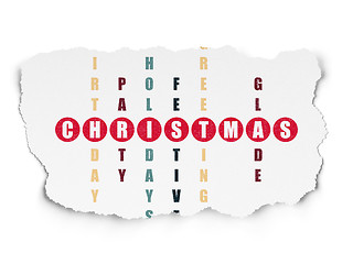 Image showing Entertainment, concept: Christmas in Crossword Puzzle