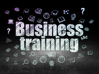 Image showing Education concept: Business Training in grunge dark room