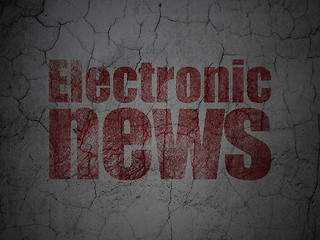 Image showing News concept: Electronic News on grunge wall background