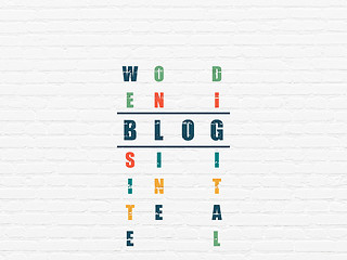Image showing Web design concept: Blog in Crossword Puzzle