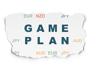 Image showing Business concept: Game Plan on Torn Paper background