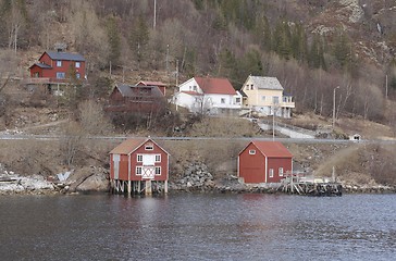 Image showing Old Norwegian seahouse.