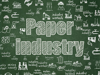 Image showing Manufacuring concept: Paper Industry on School board background
