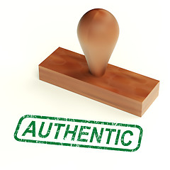 Image showing Authentic Rubber Stamp Showing Real Genuine Product