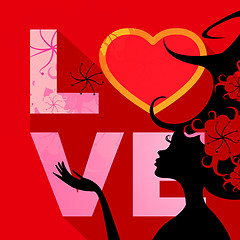 Image showing Love Word Indicates Compassion Dating And Passion