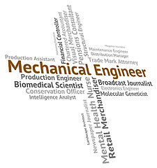 Image showing Mechanical Engineer Shows Word Text And Hiring