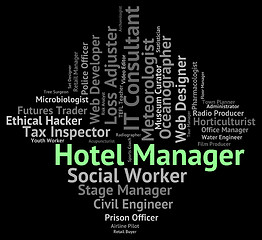 Image showing Hotel Manager Means Check In And Career