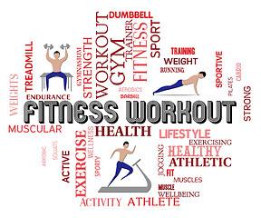 Image showing Fitness Workout Means Physical Activity And Aerobic