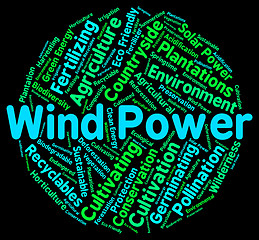 Image showing Wind Power Means Renewable Resource And Generate