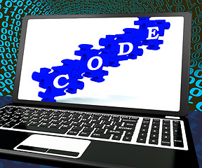 Image showing Code On Laptop Shows System Codification