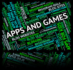 Image showing Apps And Games Represents Play Time And Application