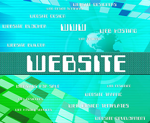 Image showing Website Word Represents Domain Online And Text
