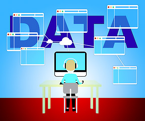 Image showing Computer Data Represents Www Technology And Computing