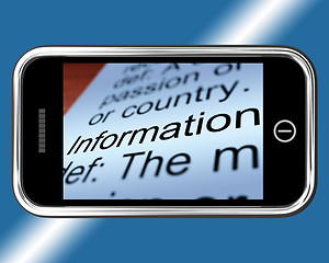 Image showing Information Definition On Mobile Shows Mobile Internet