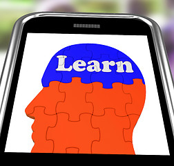 Image showing Learn On Brain On Smartphone Showing Human Training