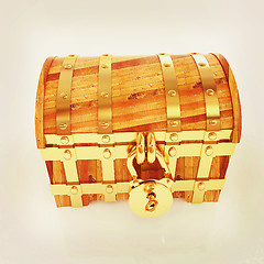 Image showing The chest. 3D illustration. Vintage style.