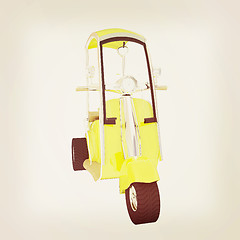 Image showing scooter. 3D illustration. Vintage style.