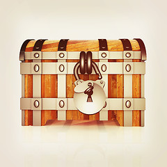 Image showing The chest. 3D illustration. Vintage style.