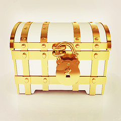 Image showing The chest. 3D illustration. Vintage style.