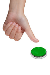 Image showing Pressing green button