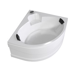 Image showing White bathtub isolated