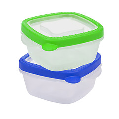 Image showing Empty food plastic containers