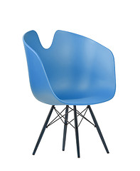 Image showing blue plastic chair
