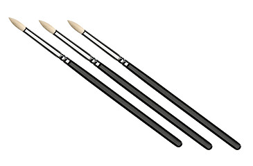 Image showing three make up brushes