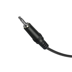 Image showing Guitar audio jack with black cable