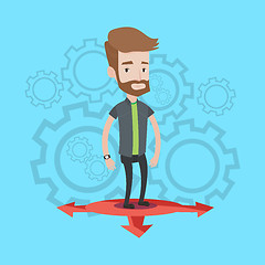 Image showing Man choosing career way vector illustration.