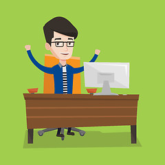 Image showing Successful business man vector illustration.