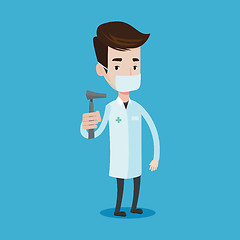 Image showing Ear nose throat doctor vector illustration.