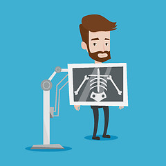 Image showing Patient during x ray procedure vector illustration