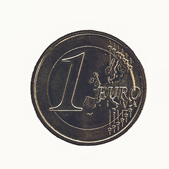 Image showing Vintage One Euro coin