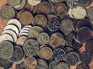 Image showing Vintage Pound coins