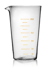 Image showing Glass beaker graduated