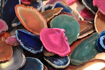 Image showing color agate mineral collection