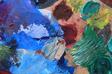 Image showing color paint palette texture